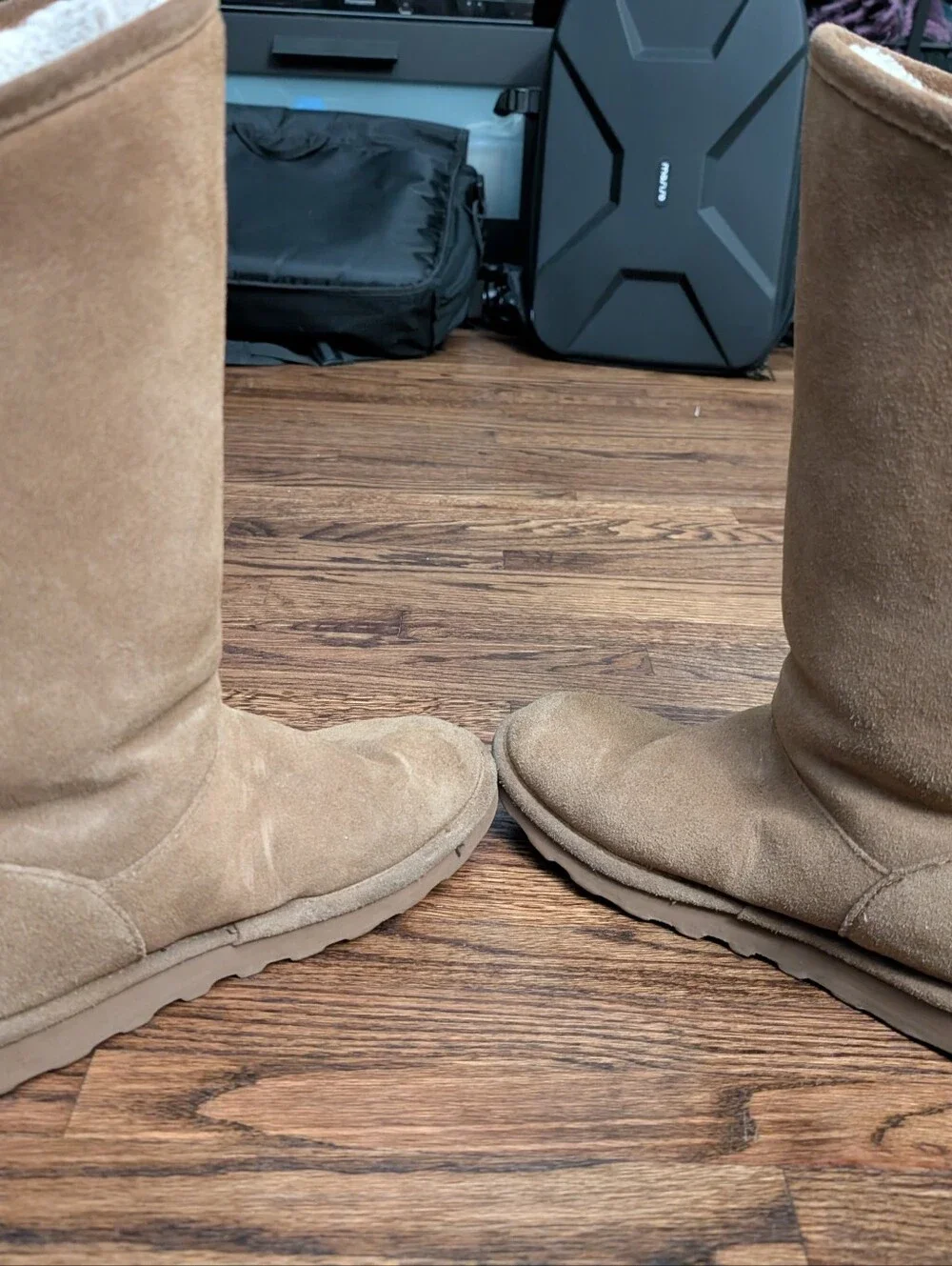 Bearpaw Phylly Boots Womens Suede Mid Calf Lace Up